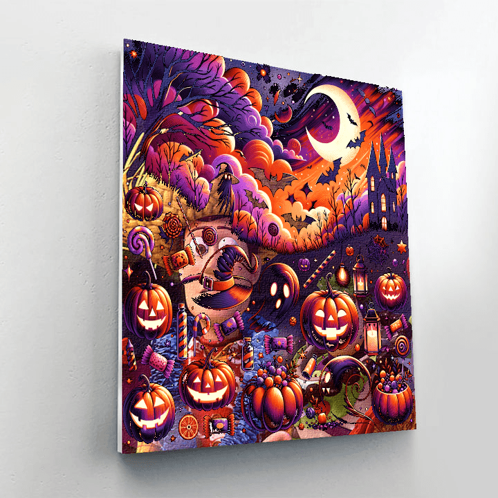 Halloween Haunt Number Painting