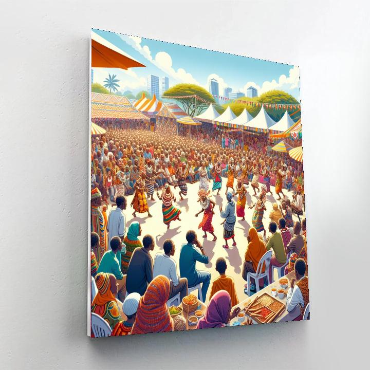 Nairobi Festival - Kenya Number Painting