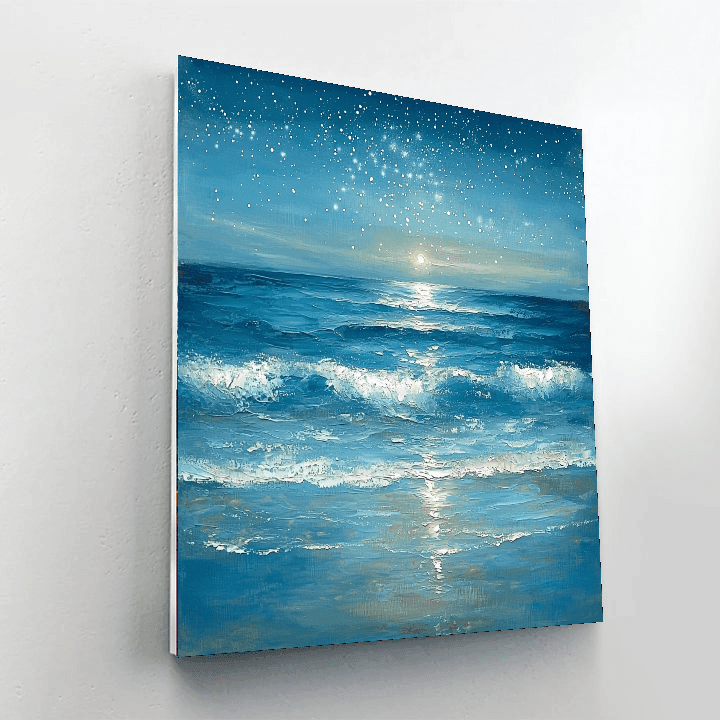 Claude Monet Inspired Starlit Ocean  Paint By Numbers Art