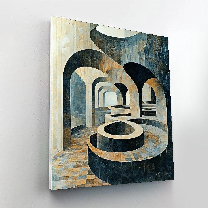 M.C. Escher Inspired Cascading Forms  Paint By Numbers