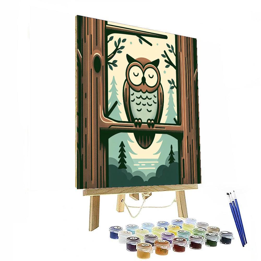 Mysterious Owl Watch DIY Paint By Numbers