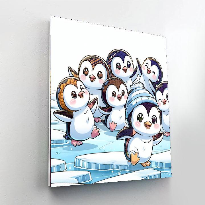 Penguin Pals Paint By Color