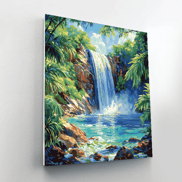 Hidden Waterfall Of Tamarin Numbered Painting Kits