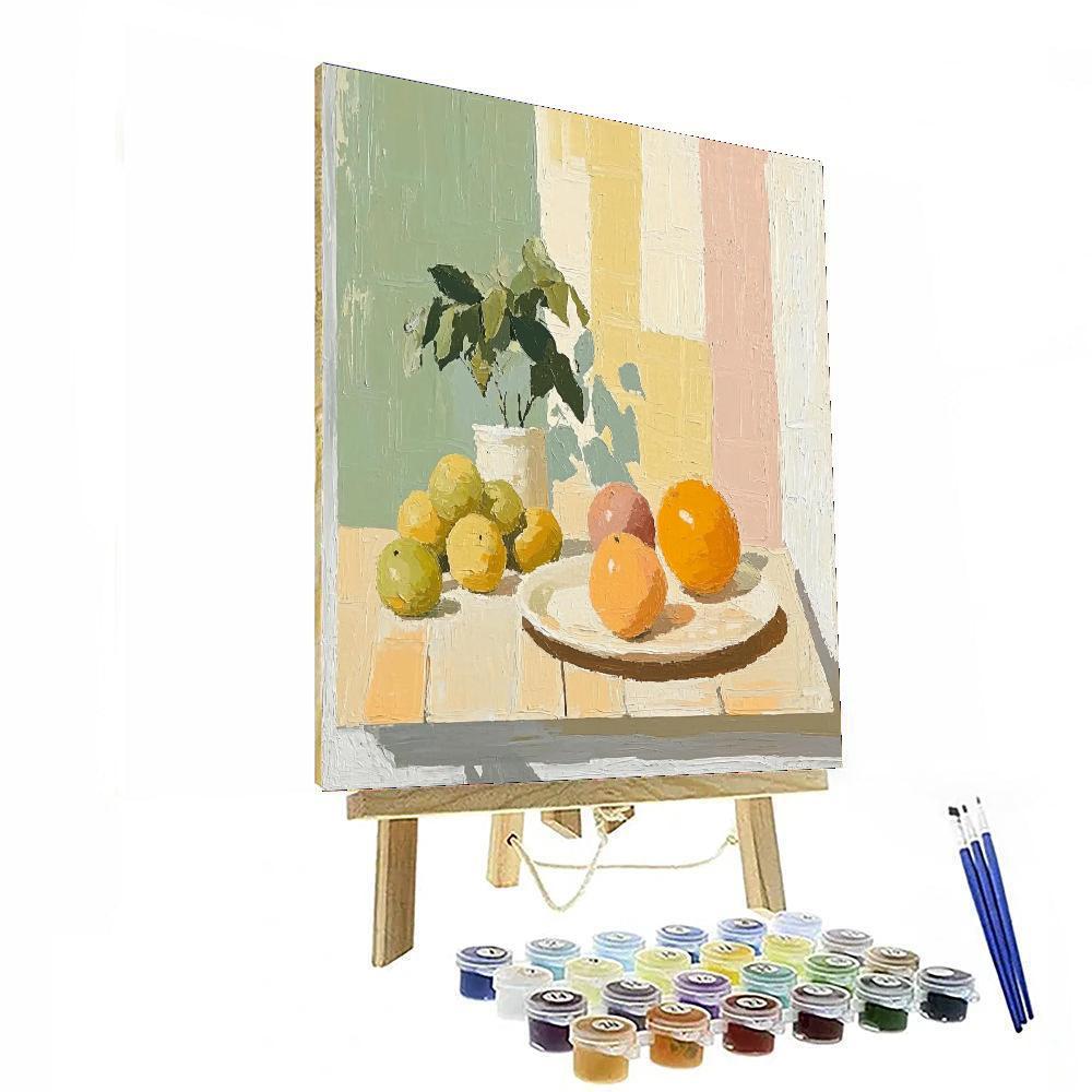 Morandi Inspired Joyful Fruits Still Life  Paint By Number