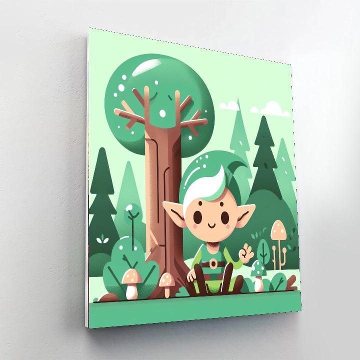 Enchanted Elf Grove Paint By Color