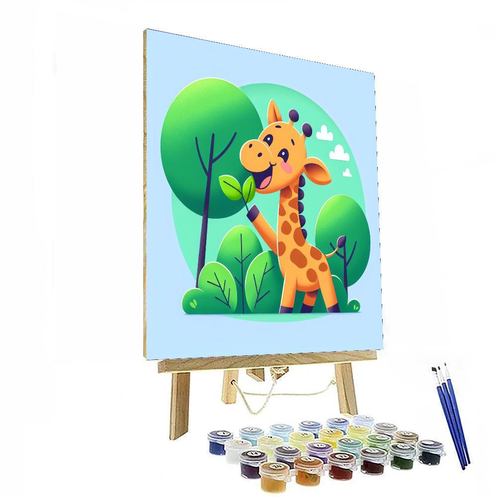 Playful Giraffe Paint By Numbers Kits