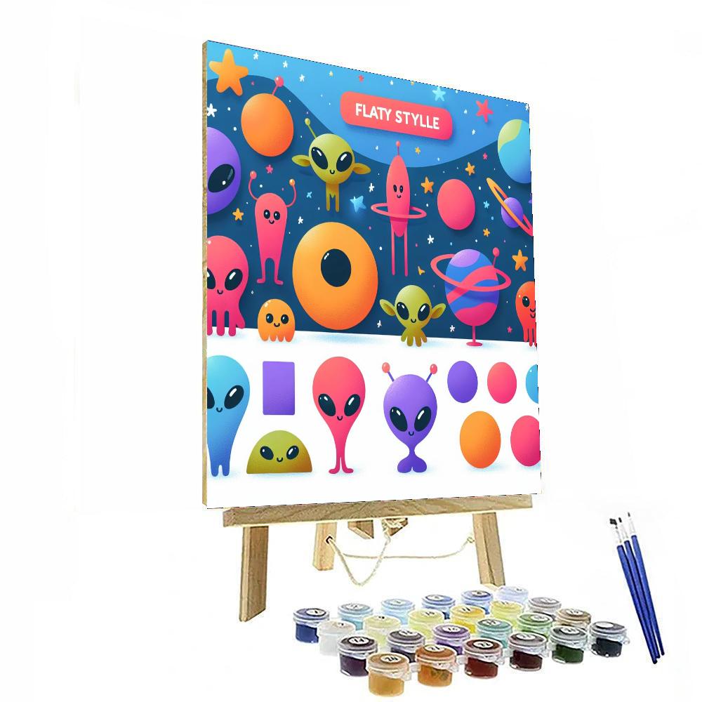 Wacky Alien Encounter Numbered Painting Kits