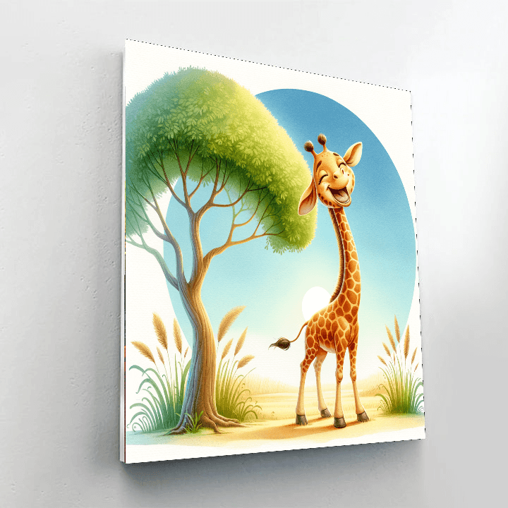 Joyful Giraffe - DIY Painting By Numbers Kit