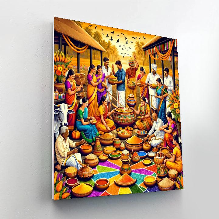 Pongal Festival - Chennai, India Painting Number Kit