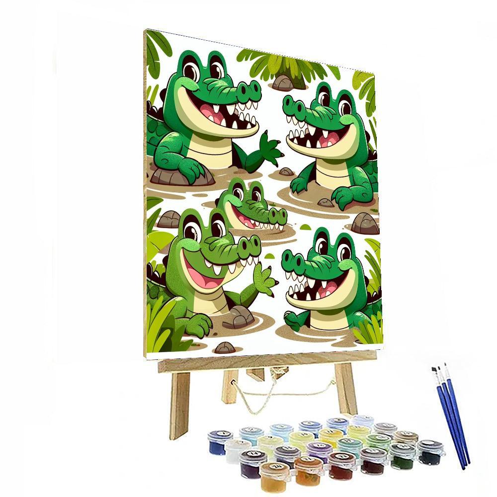 Snappy Crocodiles Numbered Painting Kits