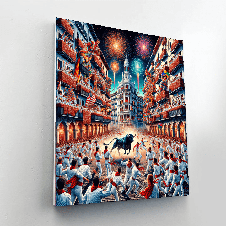 San Fermin Festival - Pamplona Painting By Numbers Kit