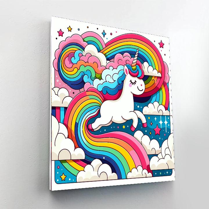 Lively Cloud Unicorn Numbered Painting Kits