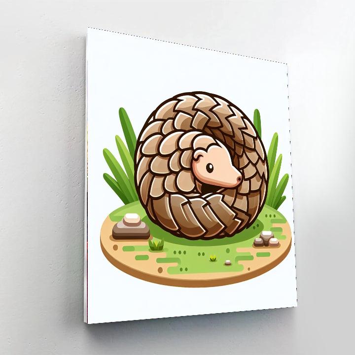 Pondering Pangolin Paint By Numbers Art