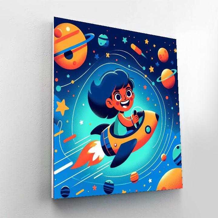 Cosmic Rocket Ride Paint By Numbers Kits