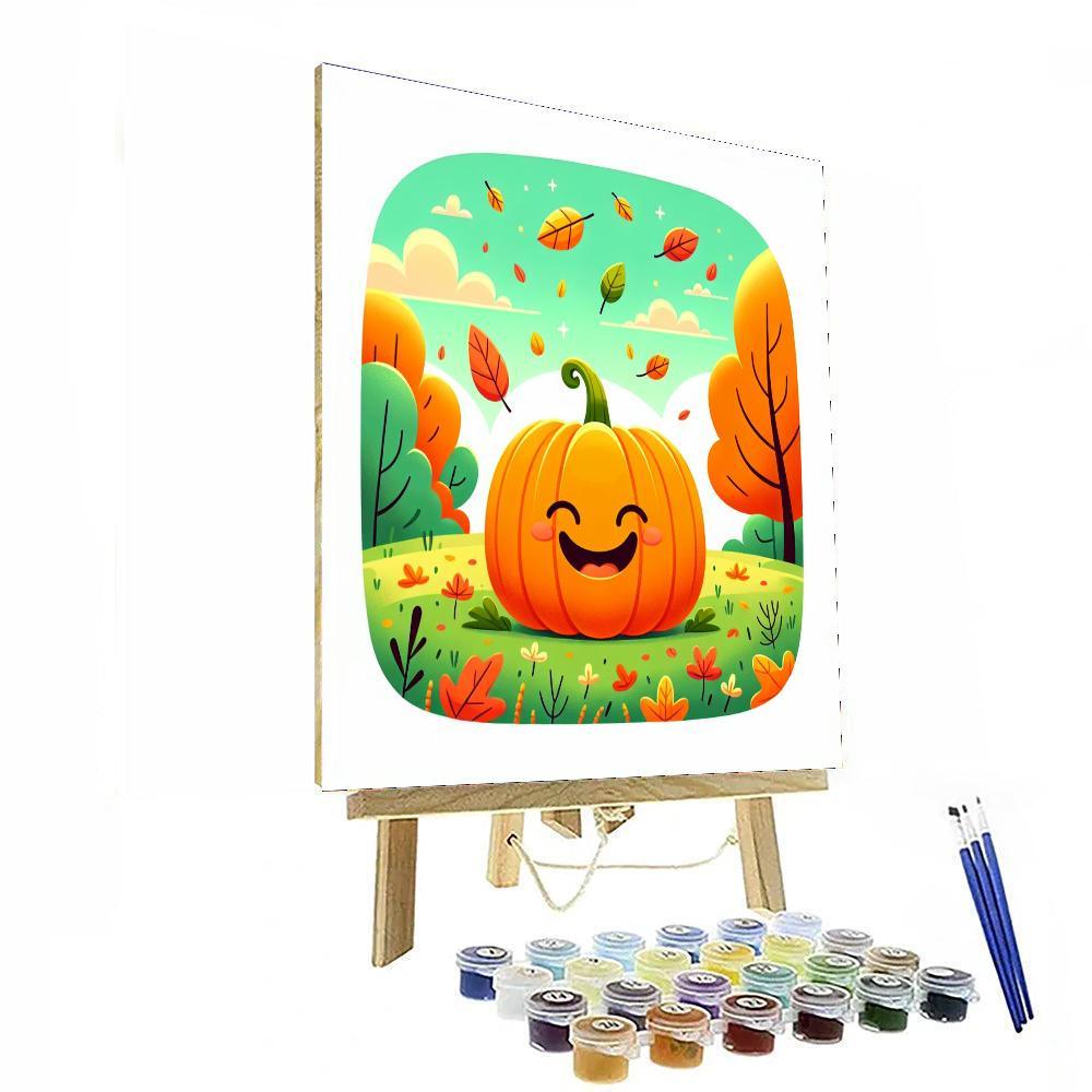 Silly Pumpkin Paint By Numbers Art