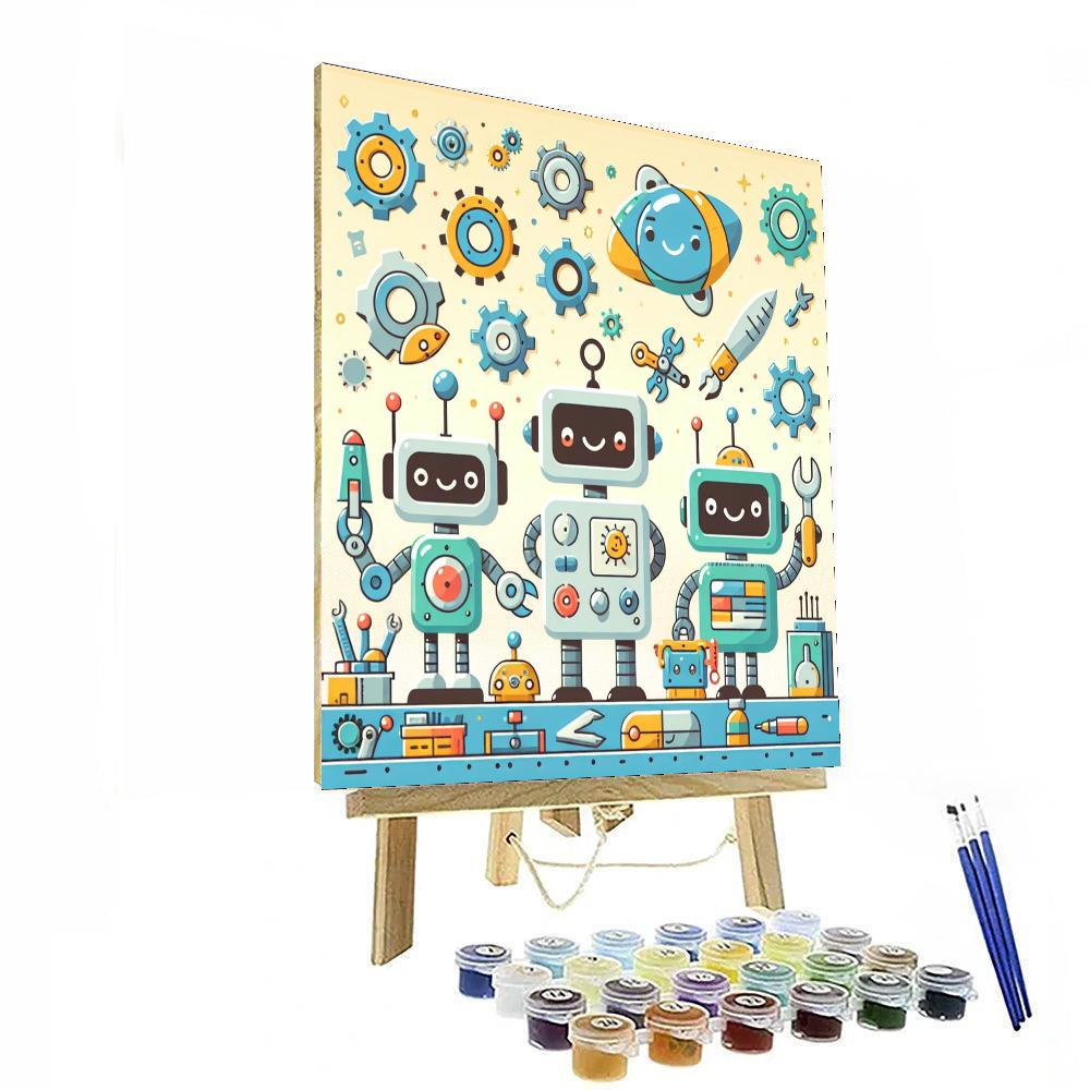 Robot Builders League Numbered Painting Kits