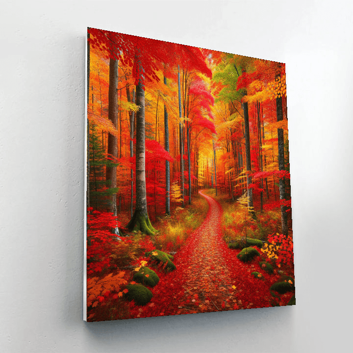 Glorious Autumn Path Paint By Numbers