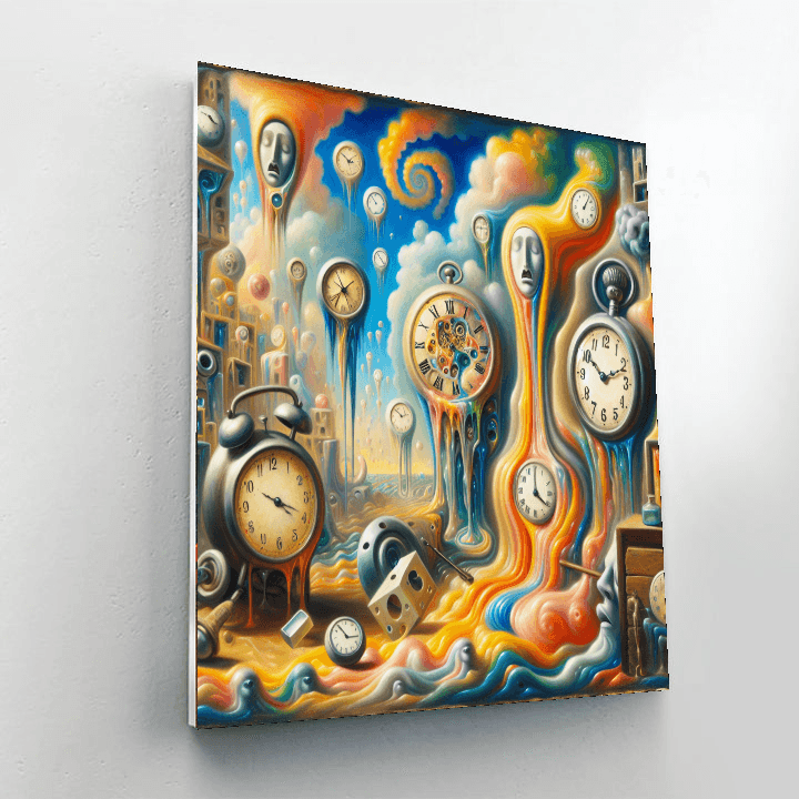 Surreal Dali Inspired Dreamscape Number Painting