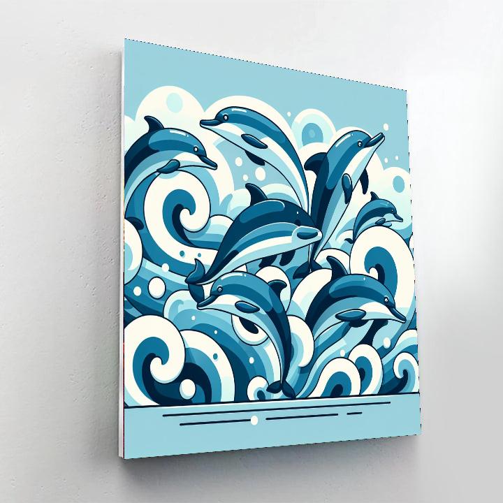 Leaping Dolphin's Ocean Joy Paint By Numbers Kits