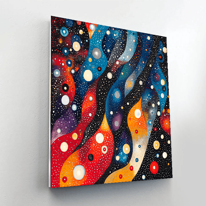 Yayoi Kusama Inspired Intergalactic Odyssey  Paint By Color
