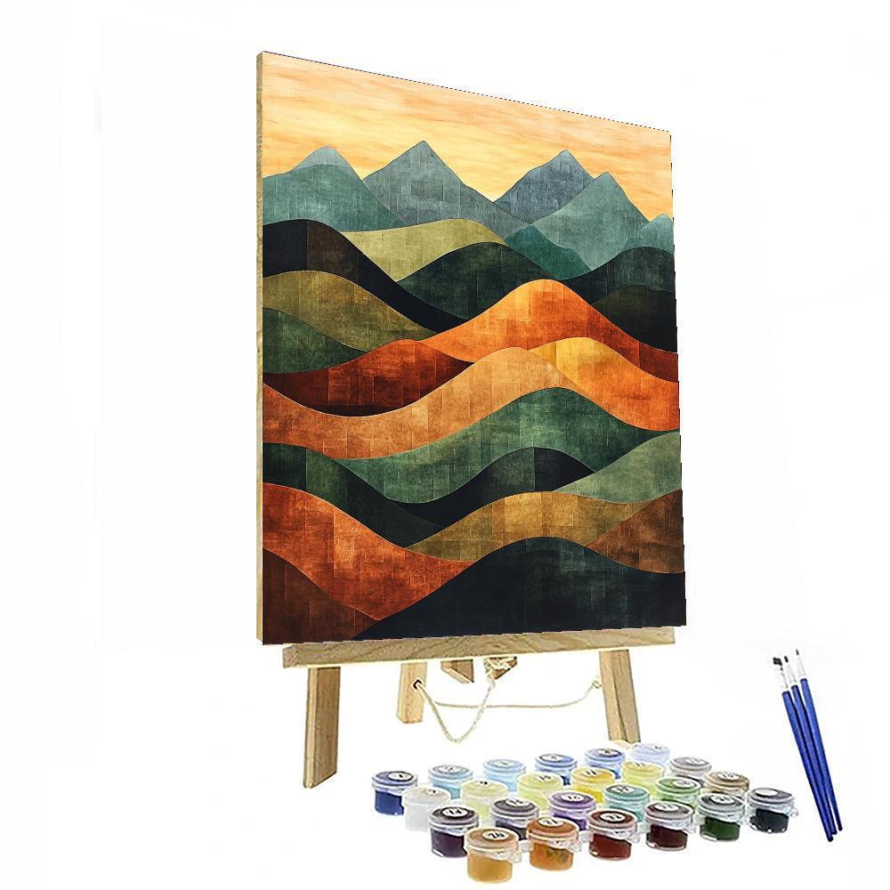Paul Cézanne Inspired Mystic Mountain Echoes  Paint By Color
