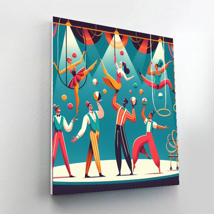 Circus Troupe Performance DIY Paint By Numbers