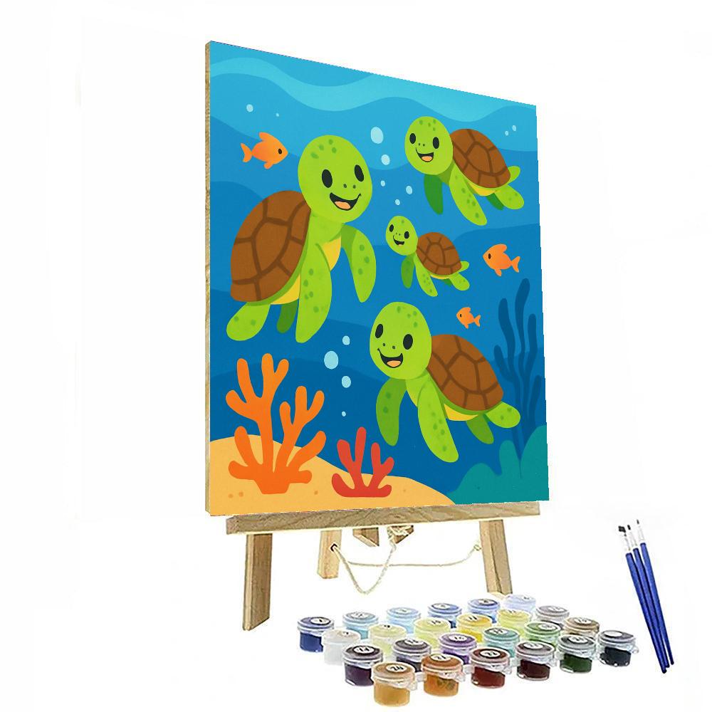 Joyful Turtles Numbered Painting Kits