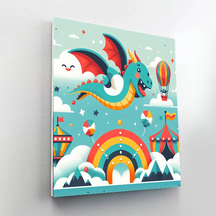 Friendly Dragon's Sky Carnival Paint By Numbers Kits