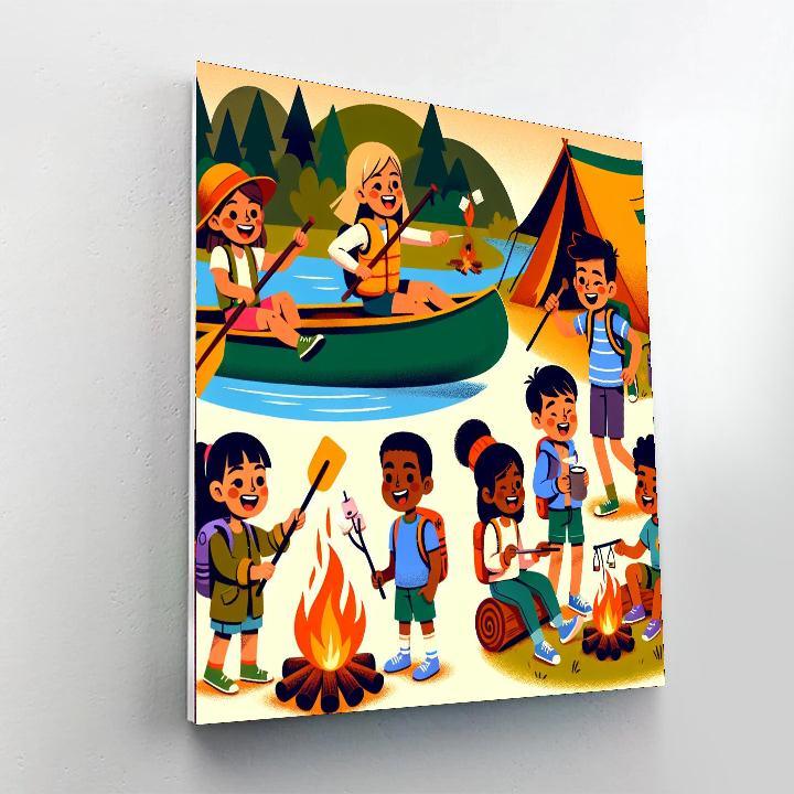 Joyful Summer Camp Painting By Numbers Kit