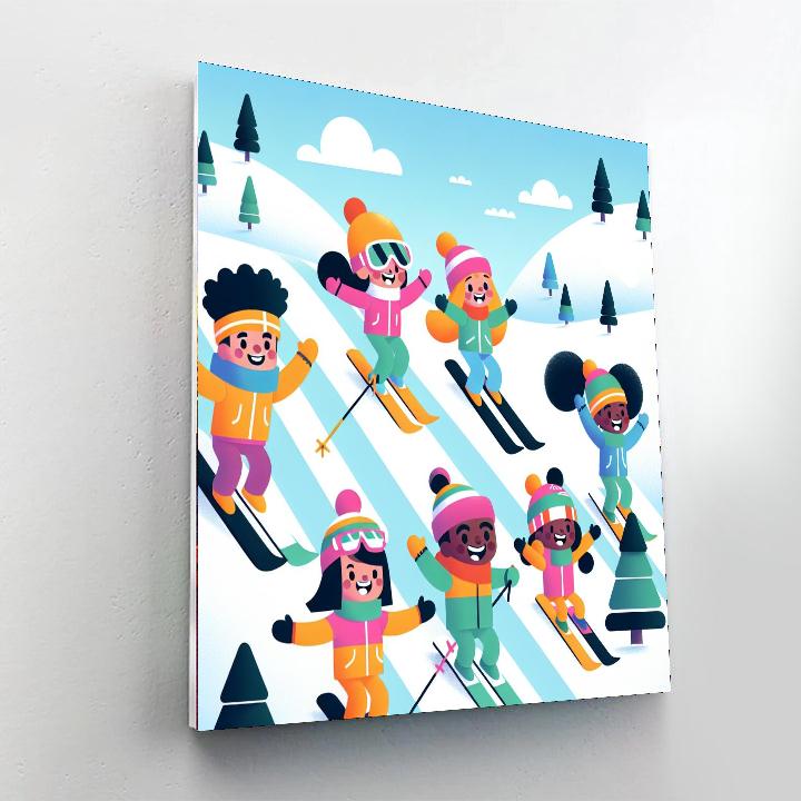 Skiing Adventure Journey Numbered Painting Kits