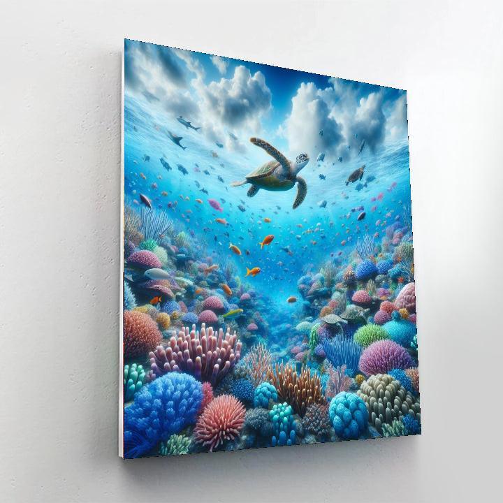 Lively Coral Reef Expedition Paint By Number
