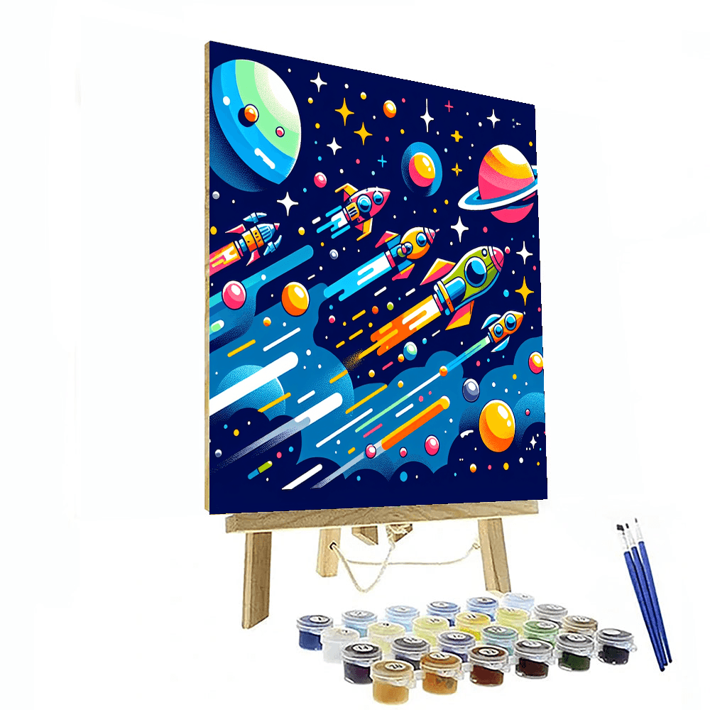 Space Race Rally Painting Number Kit