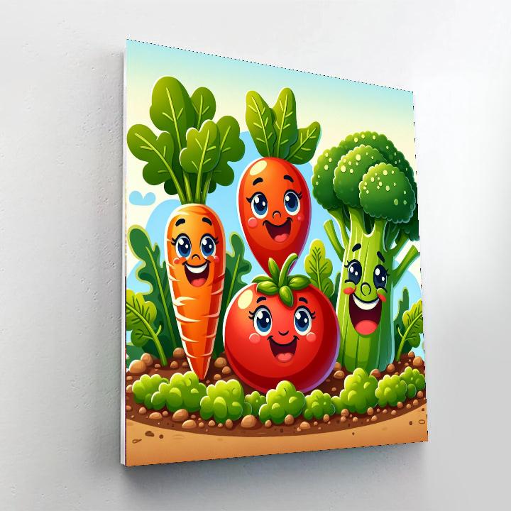 Silly Vegetable Friends Painting By Numbers Kit
