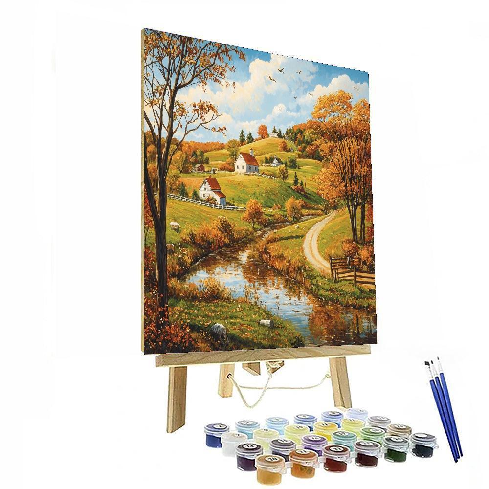 Norman Rockwell Inspired Nostalgic Rural Charm  Painting By Numbers Kit