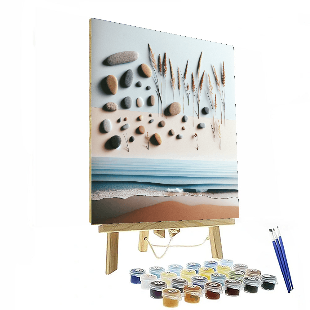 Minimalist Coastal View Painting Number Kit