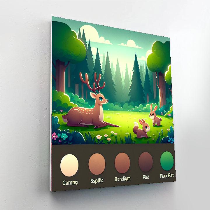Forest Animal Gathering Painting By Numbers Kit