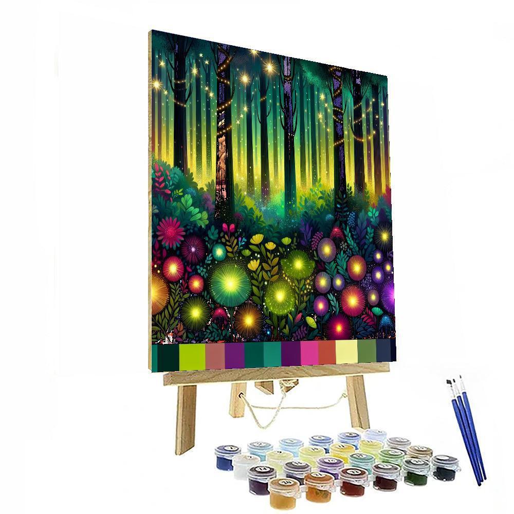 Mysterious Fairy Forest Paint By Numbers Art