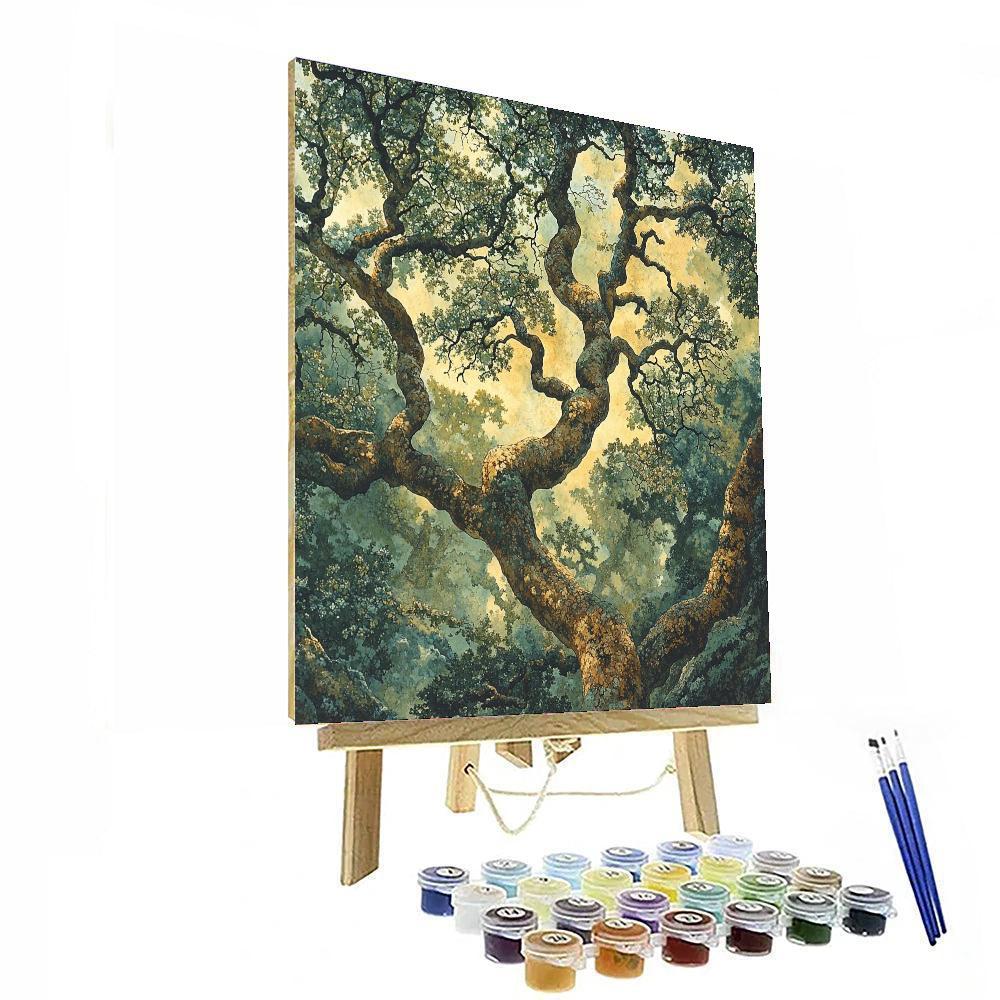 Michelangelo Inspired Ancient Trees  Paint By Color