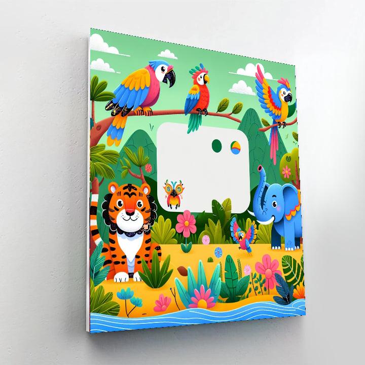 Mythical Jungle Safari Number Painting