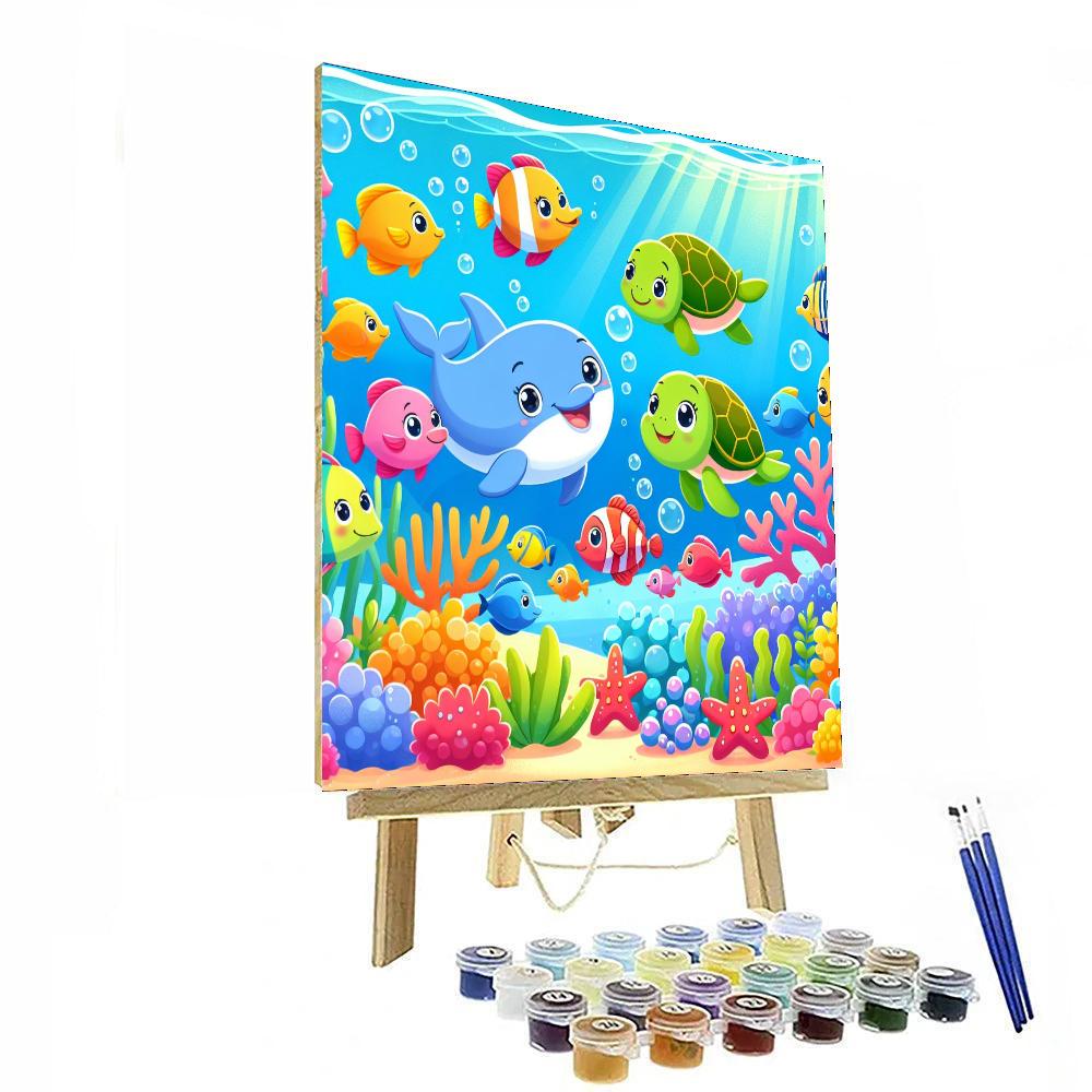 Joyful Ocean Exploration Paint By Numbers Art