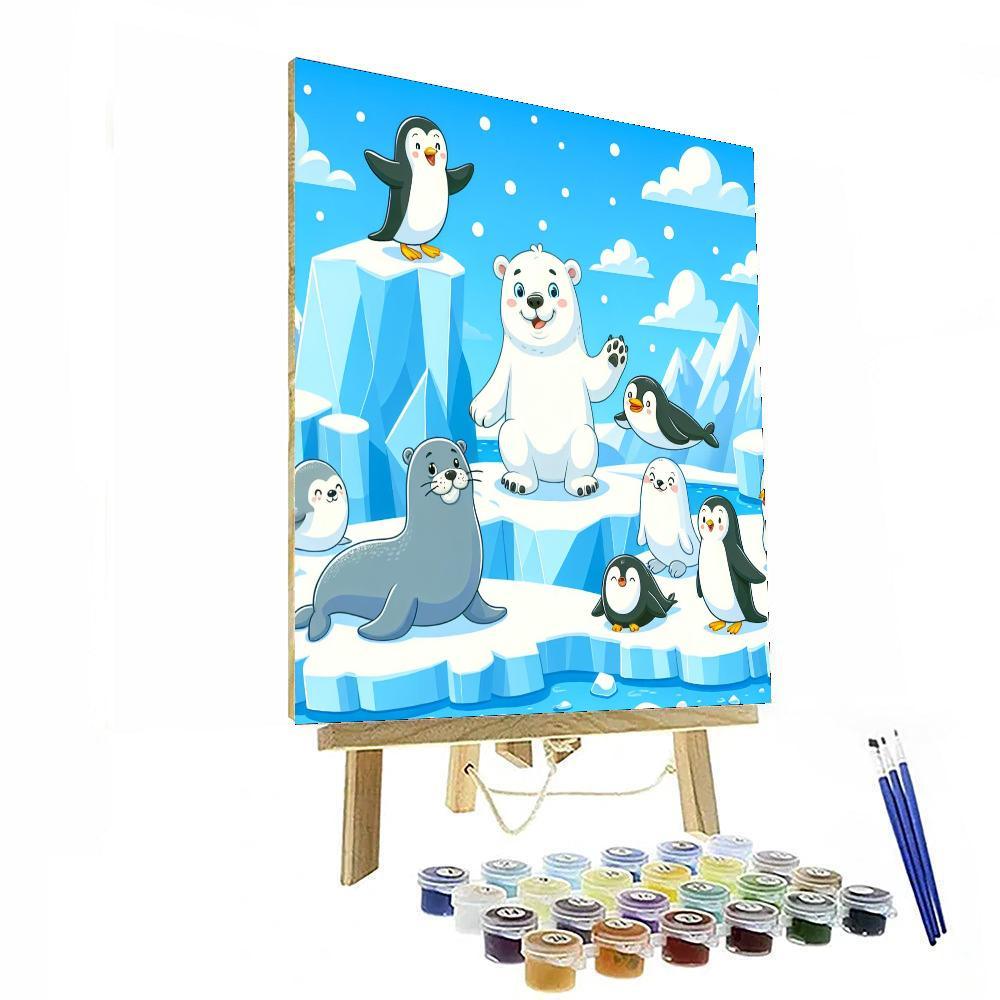 Cheerful Arctic Friends DIY Paint By Numbers