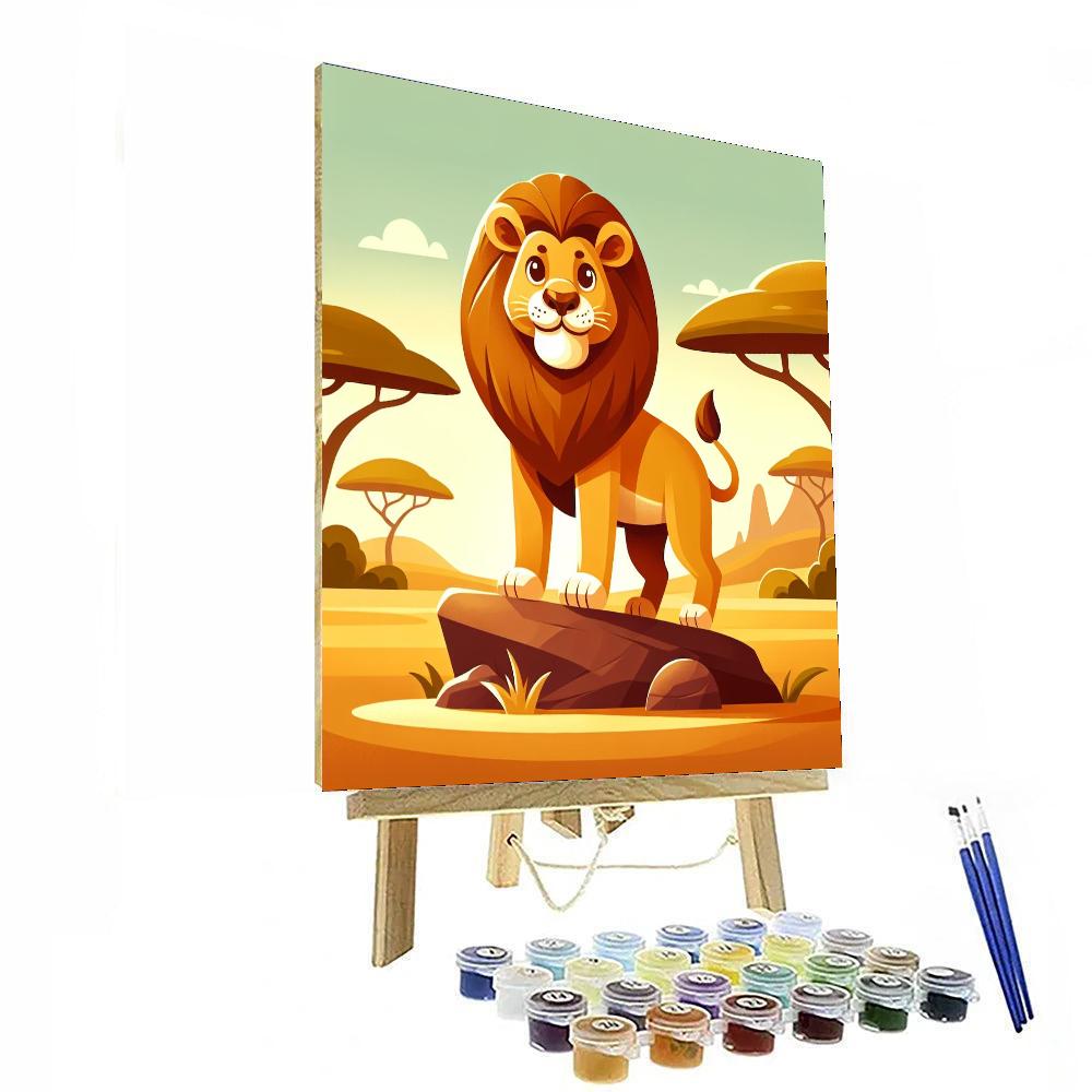 Heroic Lion's Kingdom Number Painting