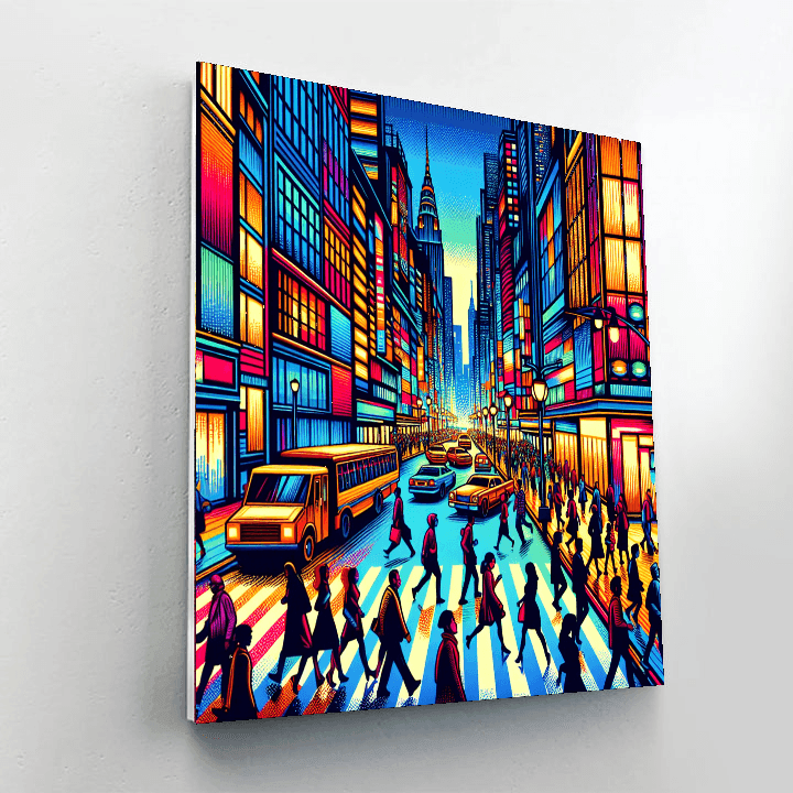 Energetic City Streets DIY Paint By Numbers