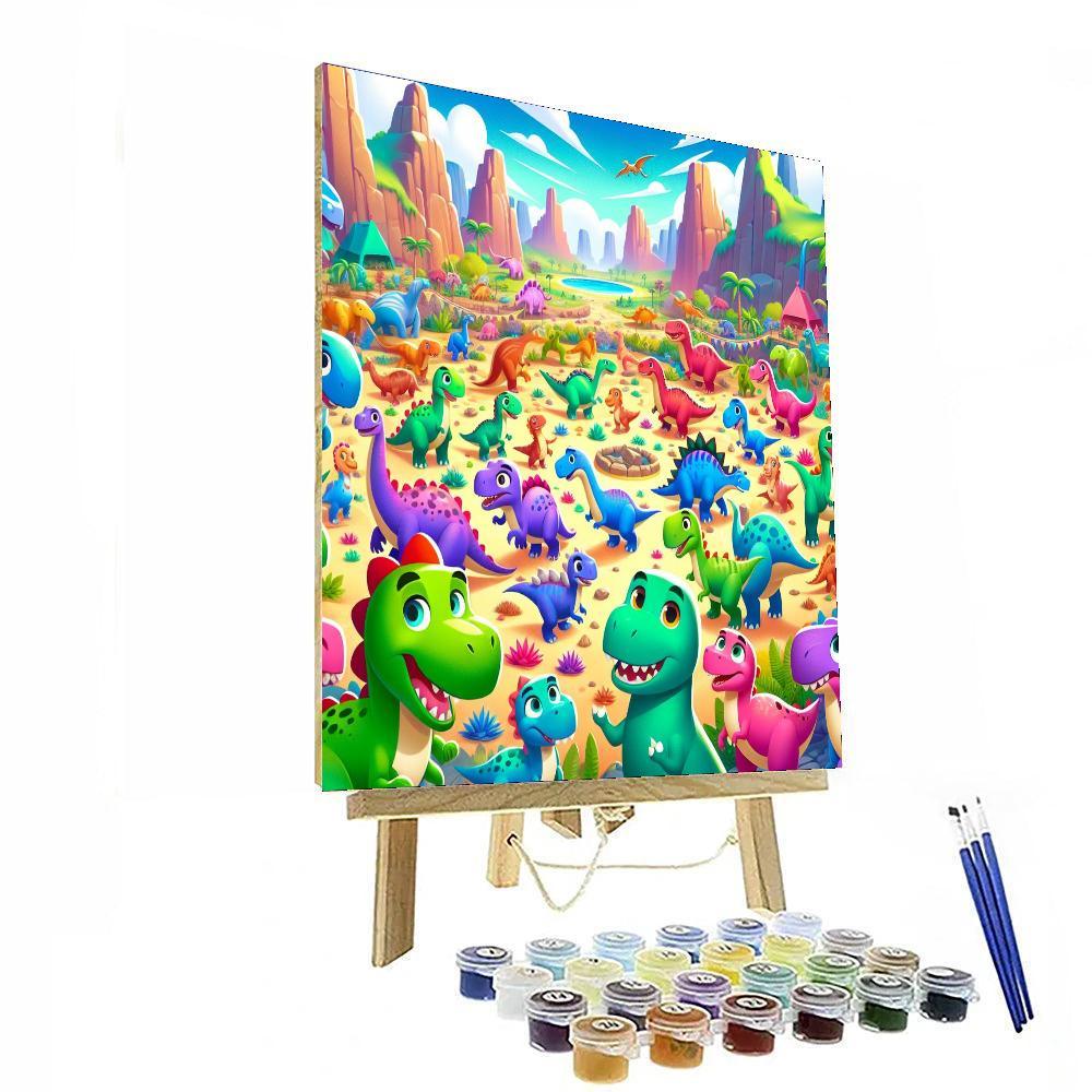 Playful Dinosaurs Adventure Paint By Numbers Kits