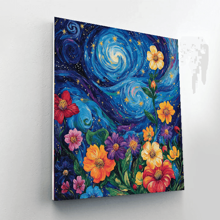 Vincent Van Gogh Inspired Cosmic Bloom Paint By Numbers Art
