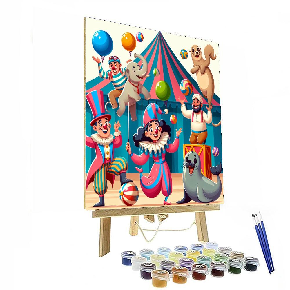 Funny Circus Antics Painting By Numbers Kit