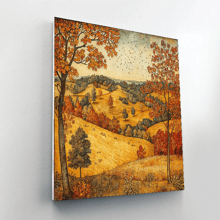 Pieter Bruegel The Elder Inspired Golden Harvest Delight  Numbered Painting Kits