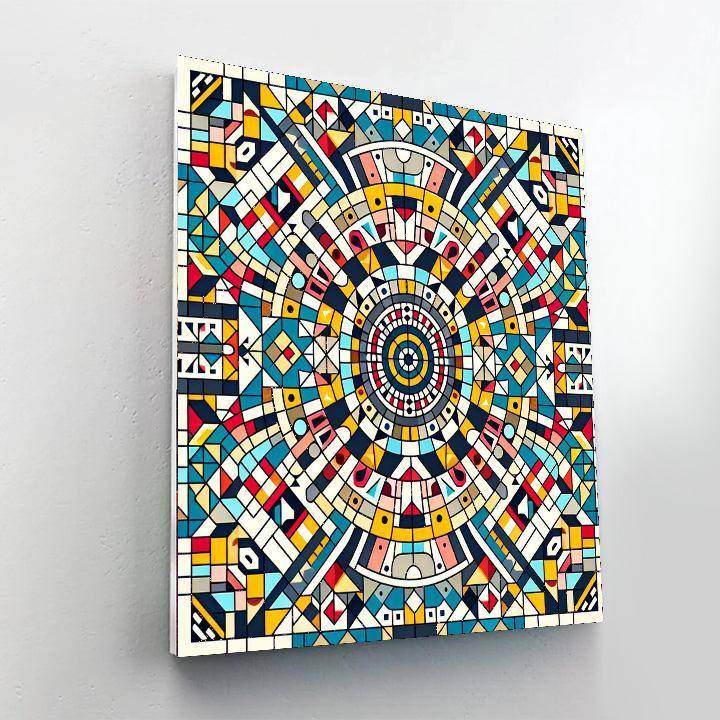 Colorful Cultural Mosaic Numbered Painting Kits