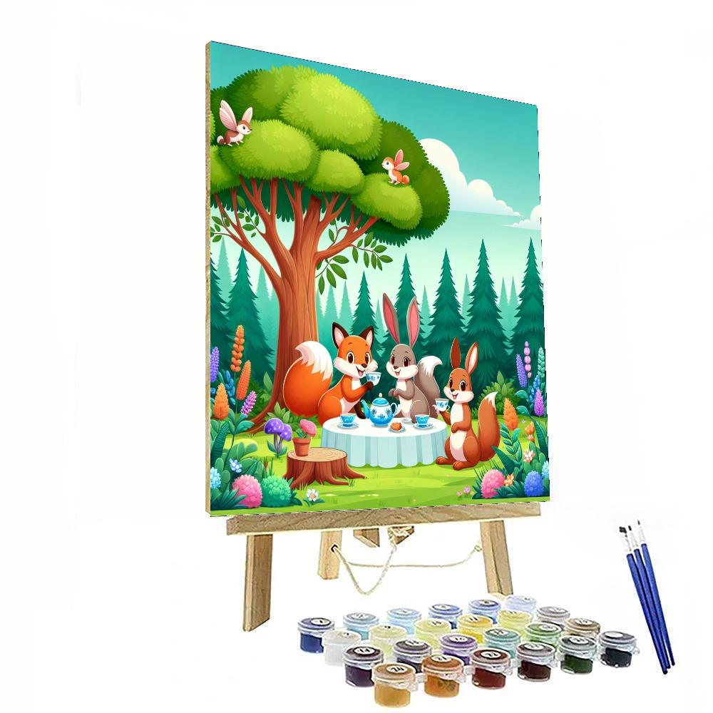 Woodland Tea Party Number Painting