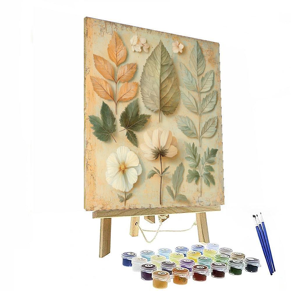 Leonardo Da Vinci Inspired Timeless Botanicals  Paint By Numbers Art